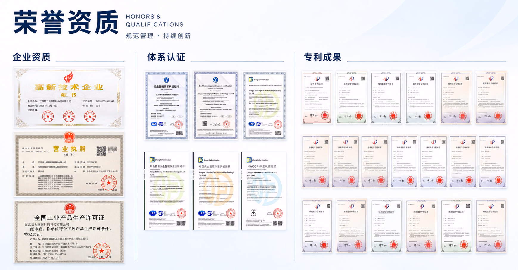 荣誉资质